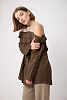 Рубашка с открытыми плечами oversize 