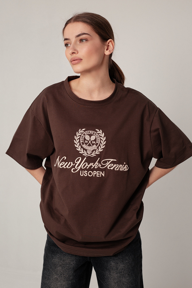 Футболка oversize с круглым вырезом