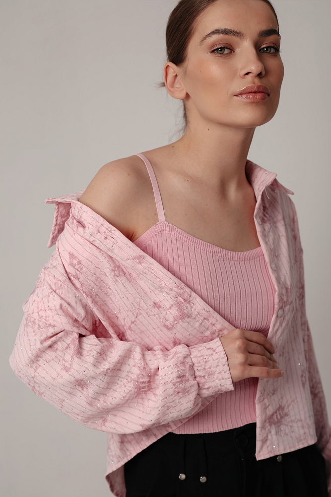 Комплект oversize рубашка и топ