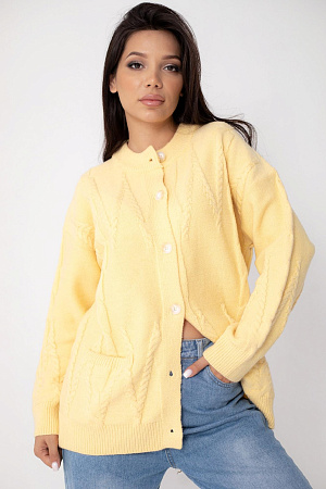 Кардиган с пуговицами и карманами