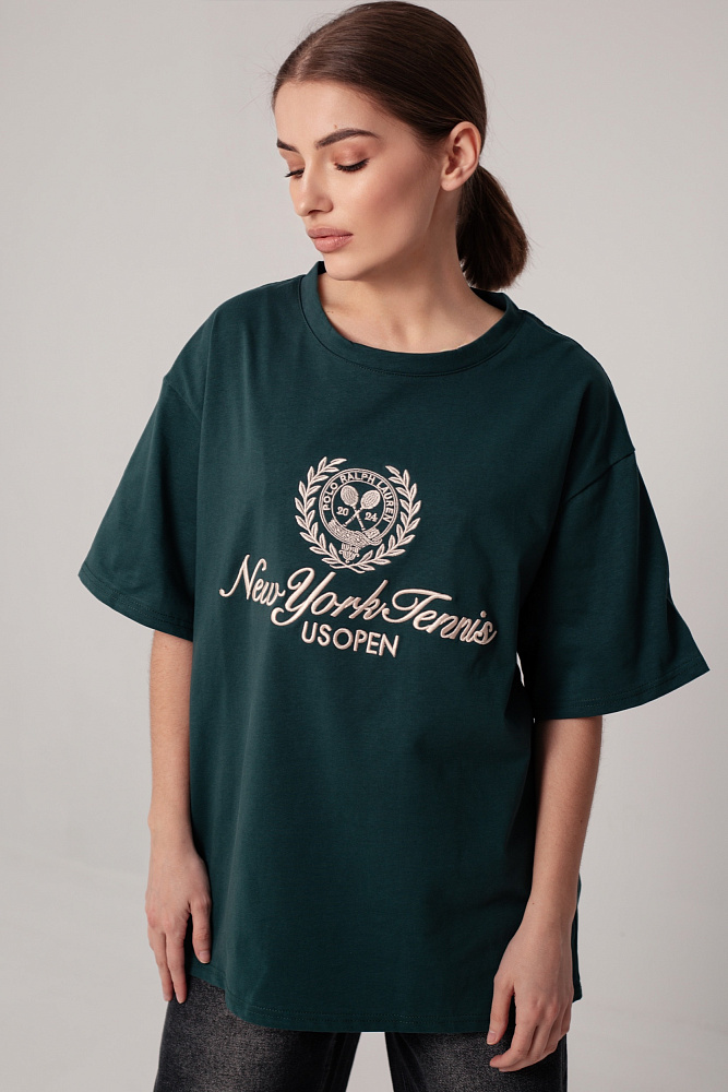 Футболка oversize с круглым вырезом
