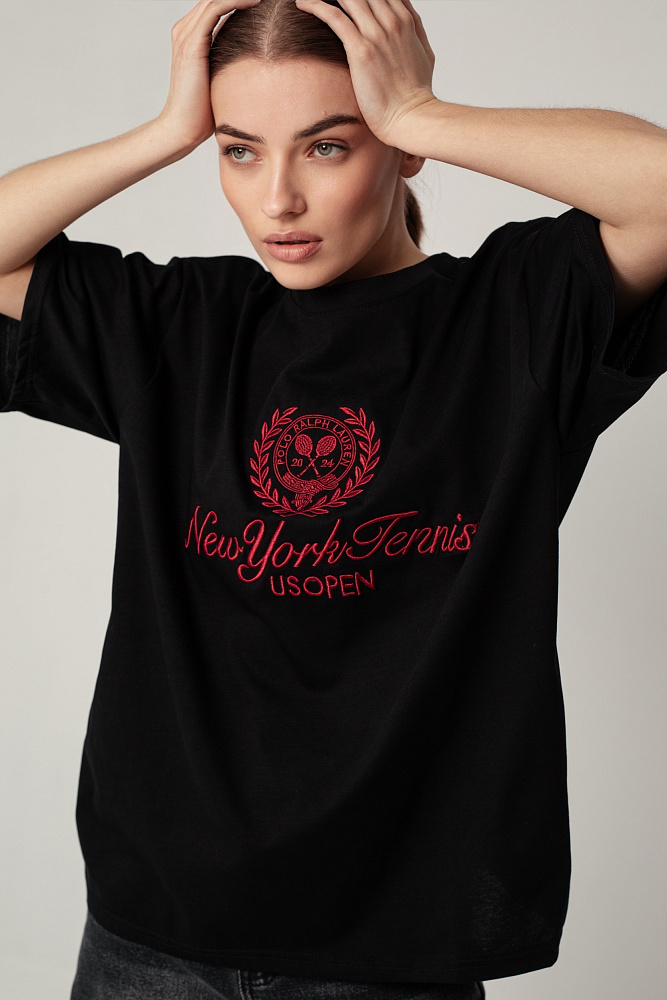 Футболка oversize с круглым вырезом