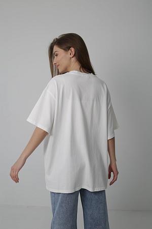 Хлопковая футболка oversize 