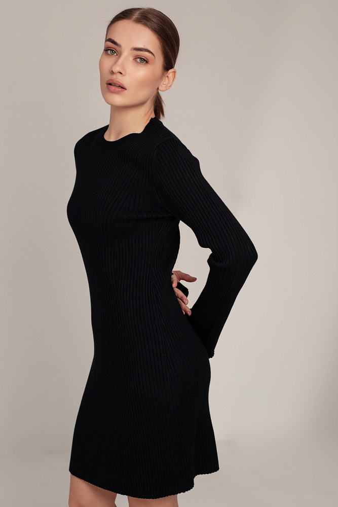 Платье oversize в рубчик