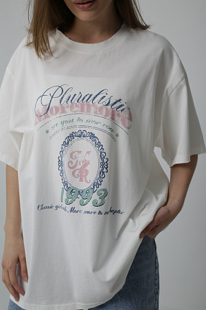 Хлопковая футболка oversize 