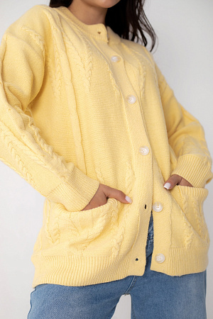 Кардиган с пуговицами и карманами