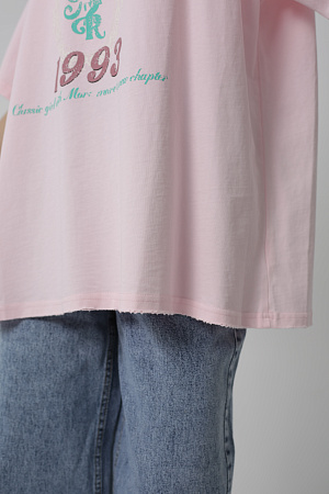 Хлопковая футболка oversize 