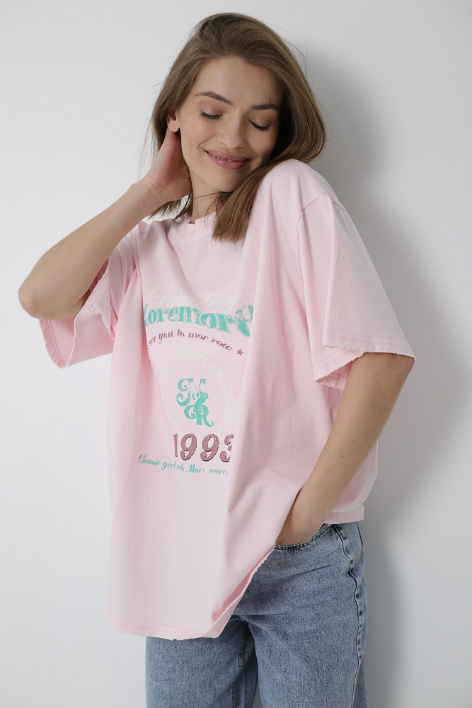 Хлопковая футболка oversize 
