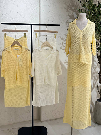 Костюм рубашка и юбка oversize