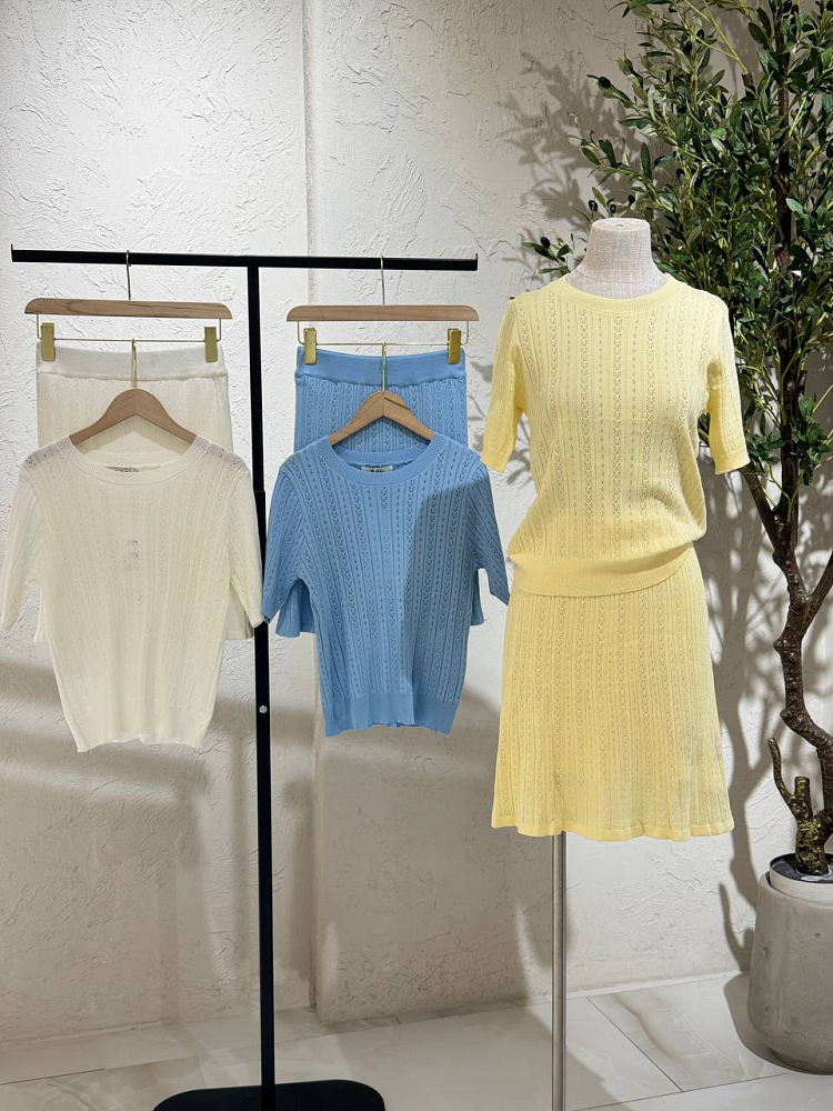 Костюм футболка и юбка oversize