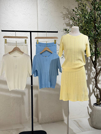 Костюм футболка и юбка oversize