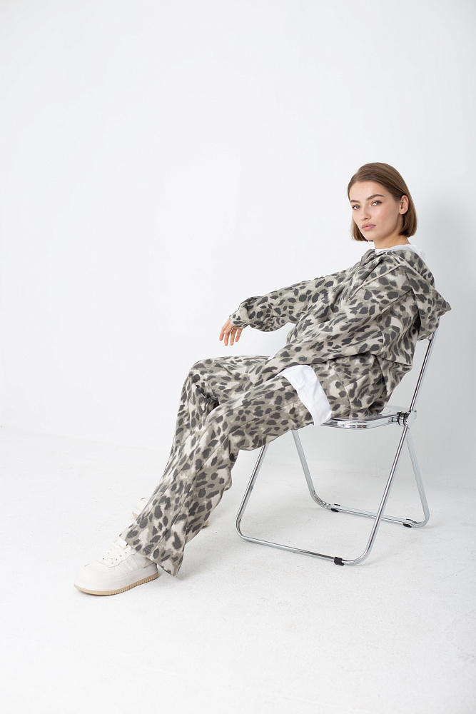 Брюки oversize с принтом 