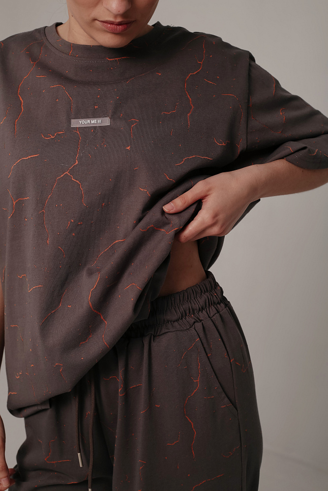 Костюм футболка и брюки oversize