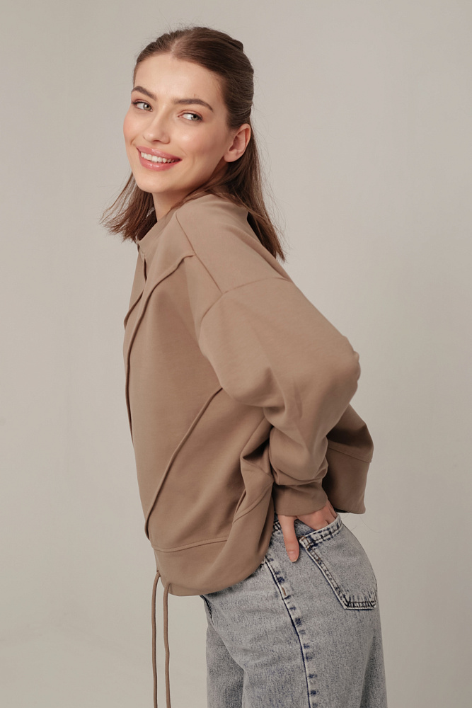 Хлопковый лонгслив oversize
