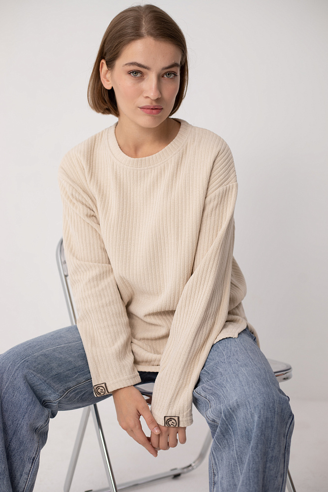 Лонгслив удлиненный oversize