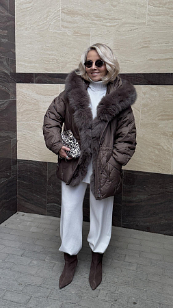 ПУХОВИК С НАТУРАЛЬНЫМ МЕХОМ