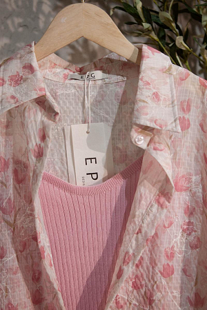 Комплект oversize рубашка и топ