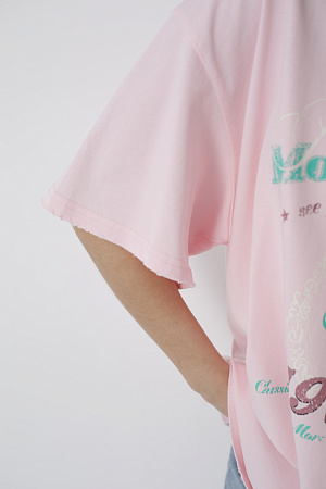 Хлопковая футболка oversize 
