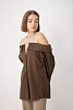 Рубашка с открытыми плечами oversize 