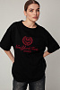 Футболка oversize с круглым вырезом