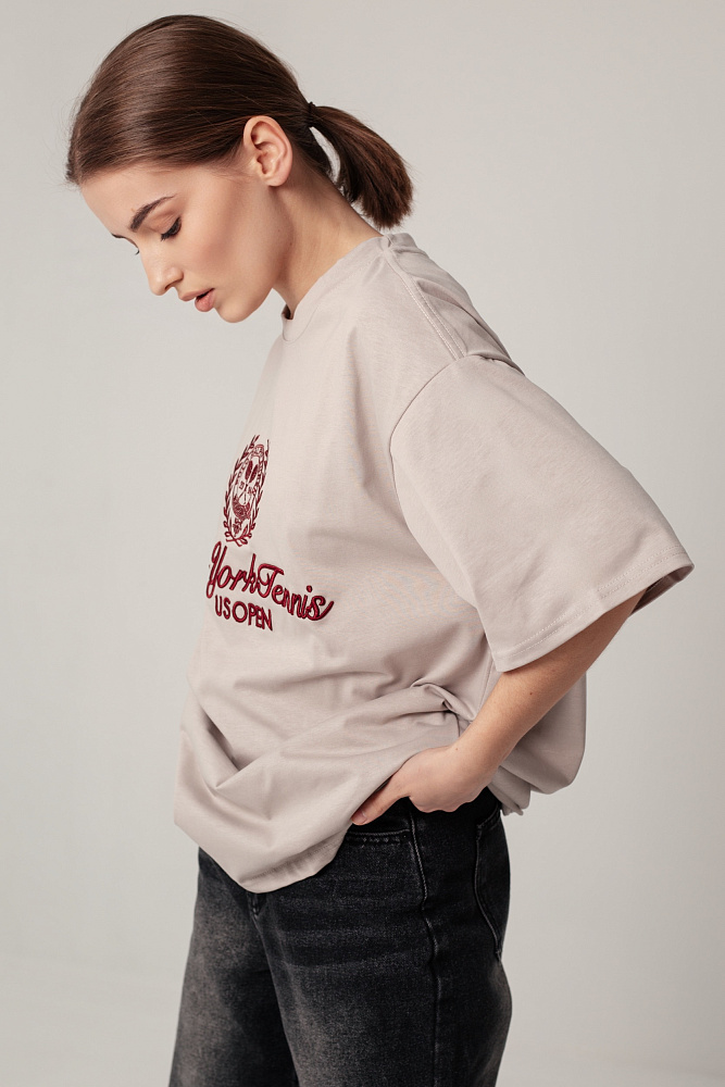Футболка oversize с круглым вырезом