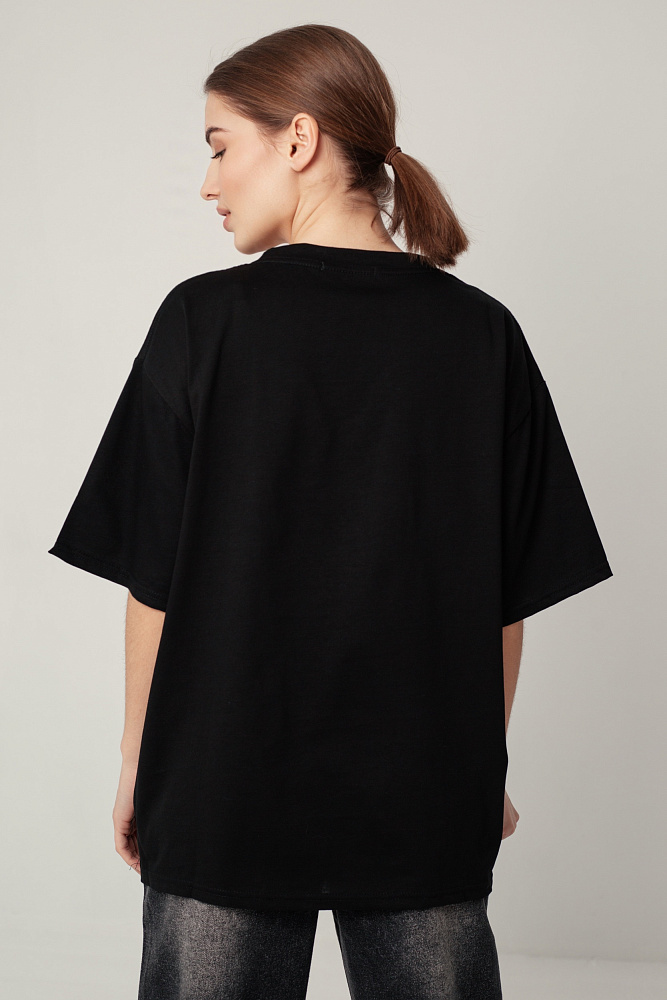 Футболка oversize с круглым вырезом