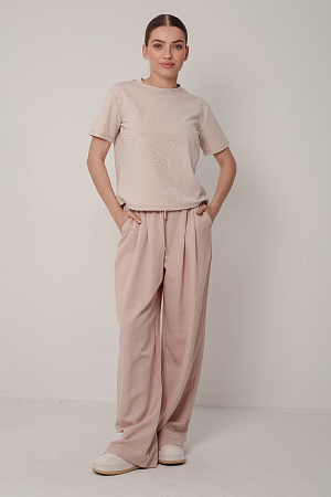Футболка oversize со стразами