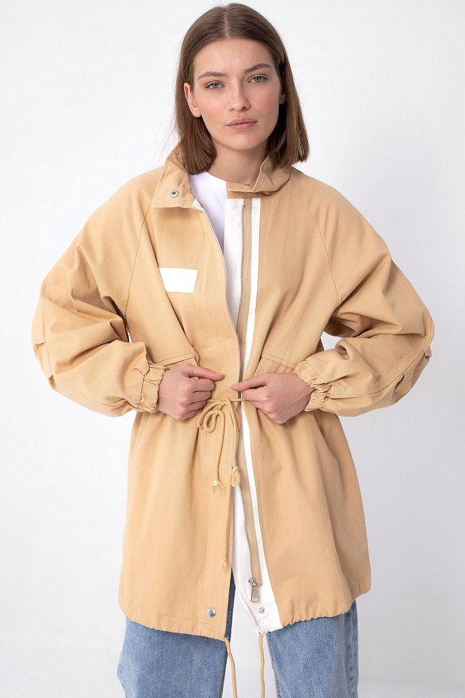 Ветровка oversize прямого кроя на кулиске