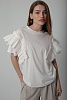 Футболка с воланами oversize