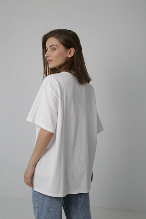 Футболка oversize с принтом автомобиля