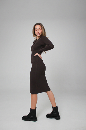 ПЛАТЬЕ С ОТЛОЖНЫМ ВОРОТНИКОМ