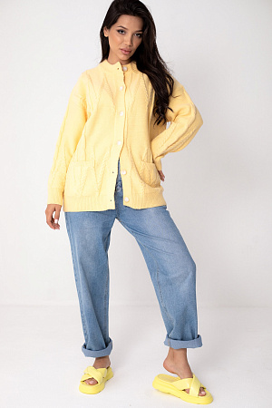 Кардиган с пуговицами и карманами