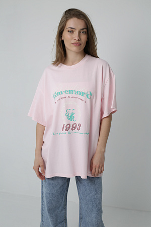Хлопковая футболка oversize 