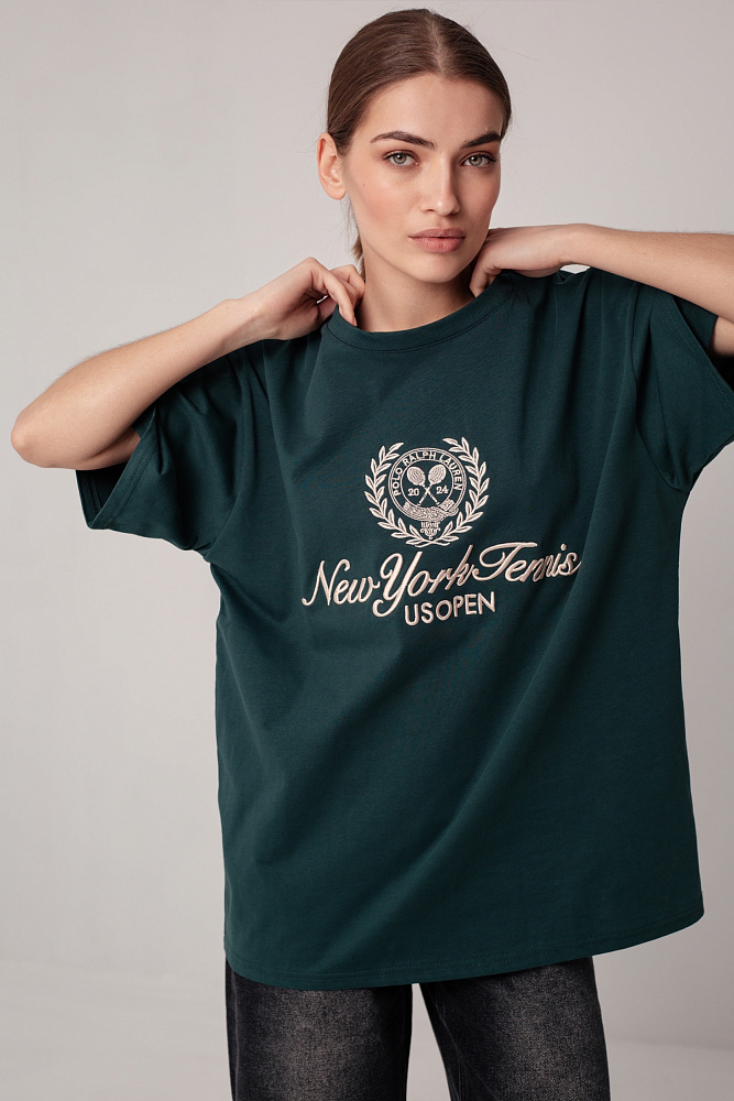 Футболка oversize с круглым вырезом