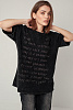Футболка oversize с блестящими надписями