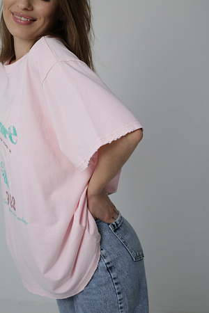 Хлопковая футболка oversize 