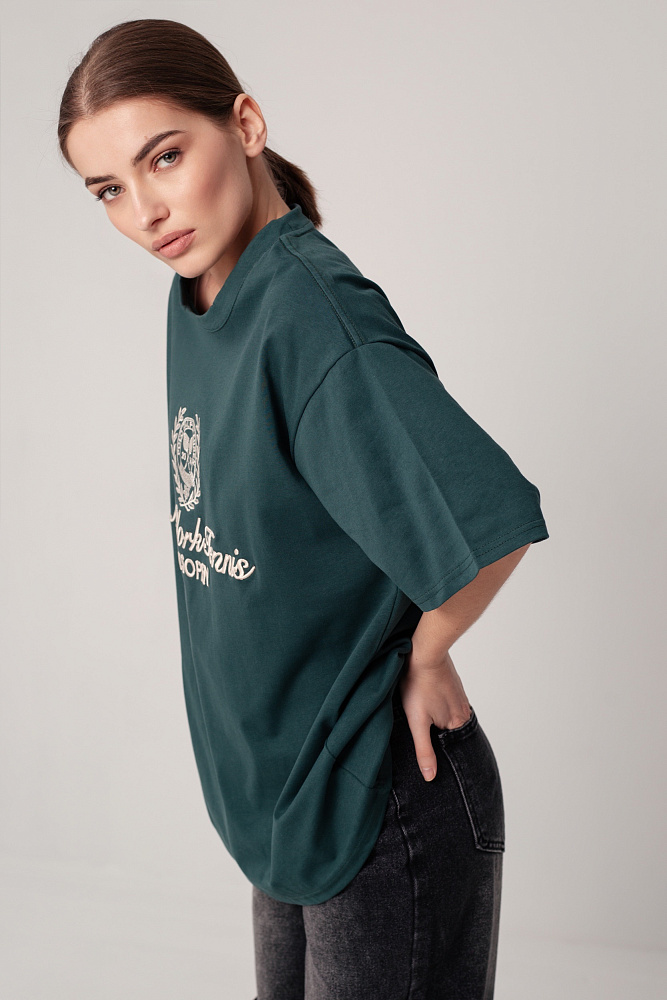 Футболка oversize с круглым вырезом