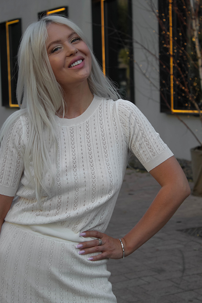 Костюм футболка и юбка oversize