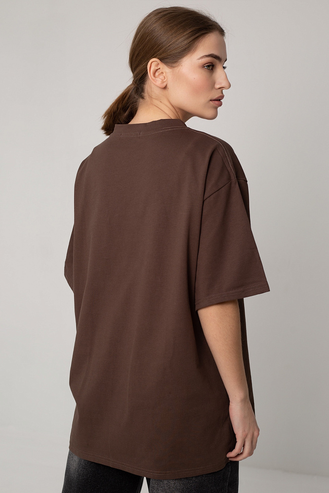Футболка oversize с круглым вырезом