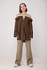 Рубашка с открытыми плечами oversize 