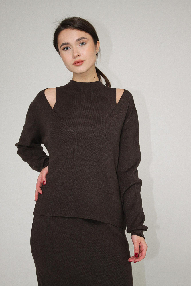 КОСТЮМ ТРИКОТАЖНЫЙ ОВЕРСАЙЗ