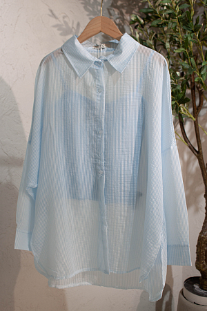 Комплект oversize рубашка и топ