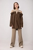 Рубашка с открытыми плечами oversize 
