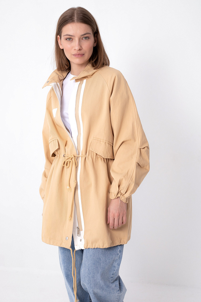 Ветровка oversize прямого кроя на кулиске