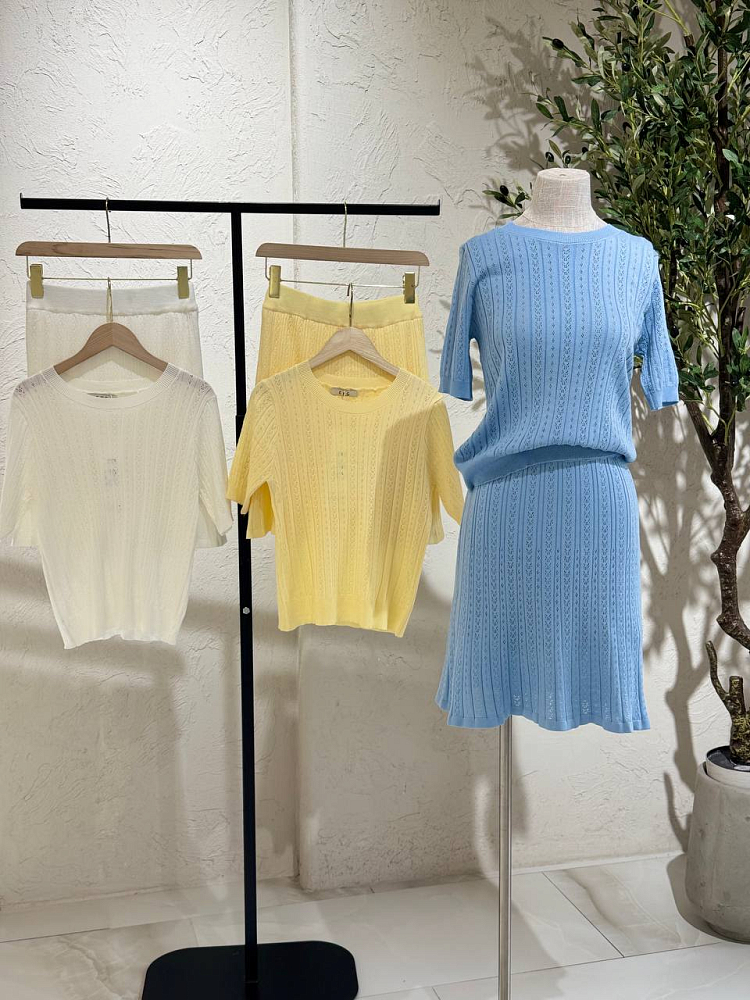 Костюм футболка и юбка oversize