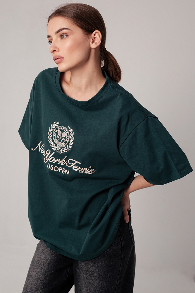 Футболка oversize с круглым вырезом