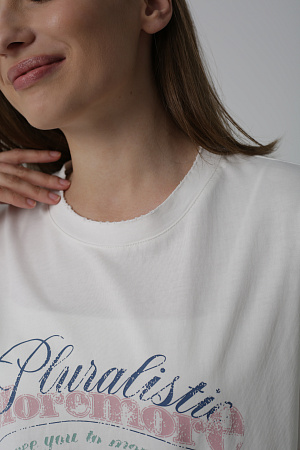 Хлопковая футболка oversize 