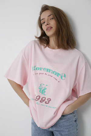 Хлопковая футболка oversize 