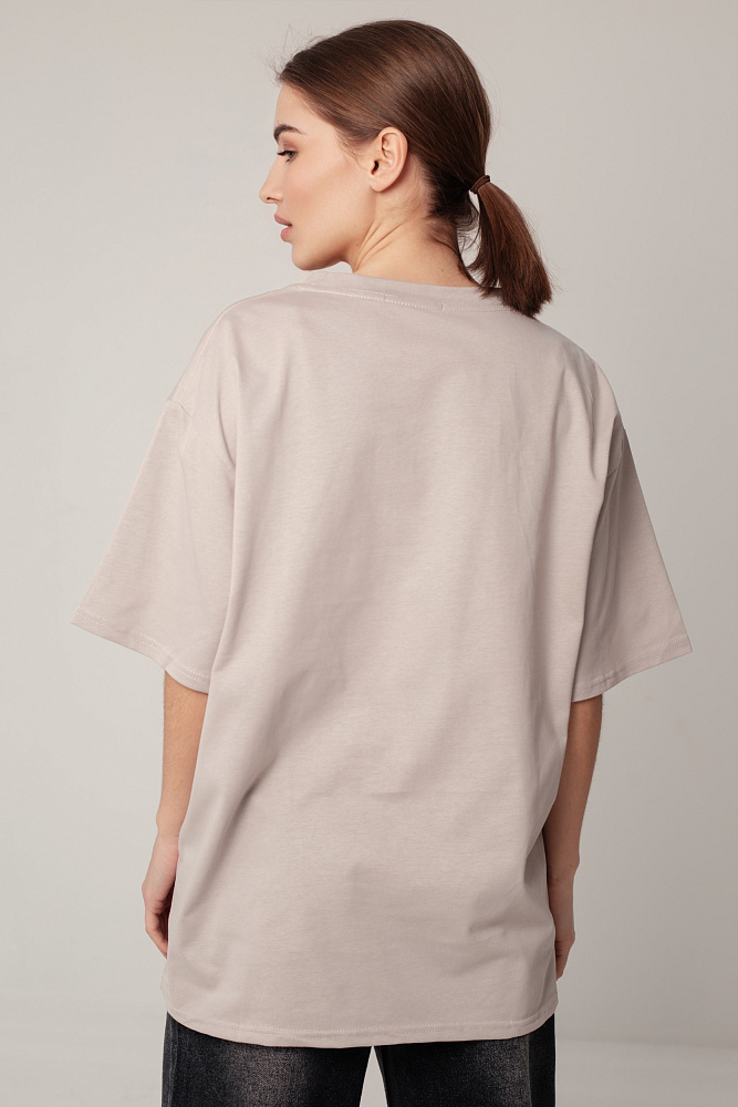 Футболка oversize с круглым вырезом