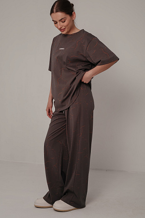 Костюм футболка и брюки oversize